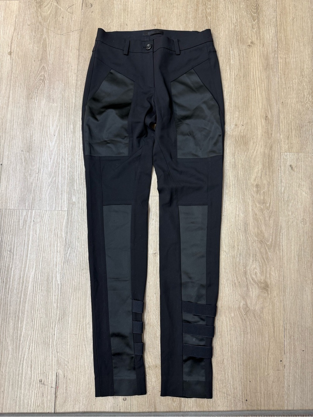 Pinko Men's Black Paneled Slim Trousers